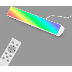 BRILONER - RGB prožektors Smart Home, darbojas ar Alexa, tālvadības pults, LED gaismas josla, LED, telpu dekorēšana, spēļu aksesuāri, LED dekorēšana, sienas gaisma, sienas lampa, 25,5 x 5,1 x 4,5 cm, balts