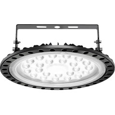 Viugreum LED UFO, 100W Led Hallenstrahler, 6000K-6500K Kaltweiß 120°Abstrahlwinkel Industrielampe 10000LM LED High Bay Licht IP65 SMD2835 96Leds für Hallenbeleuchtung, Werkstattbeleuchtung