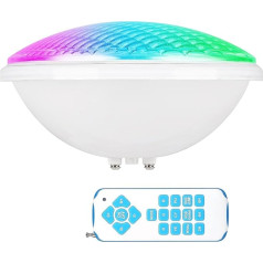 COOLWEST LED baseina apgaismojums, 54 W RGB baseina apgaismojums zemūdens daudzkrāsains LED dīķa apgaismojums, PC ūdensizturīgs 12 V AC/DC ar tālvadības pulti vannai, baseinam vai spa, IP68 ūdensizturīgs