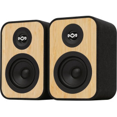 Marley House of Uplift Shelf Speakers - Bluetooth Speaker Stereo Pair with AUX and RCA Cable, Wooden Speaker for Turntable, Mobile Phone, PC - Bluetooth Stereo Speaker Boxes