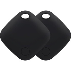 2 Pack Key Finder Key Finder - Smart Tracker Tag Compatible with Apple Where is? App (iOS Only, Android Not Supported), Bluetooth KeyFinder for Luggage/Suitcases/Bags, Replaceable Battery