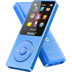 32 GB MP3 atskaņotājs ar Bluetooth 5.3, īpaši viegls (30 grami), līdz 80 stundām akumulatora darbības laiks, 1,8 collu ekrāns, ideāli piemērots sportam, bērniem un pieaugušajiem, atbalsta TF kartes līdz 128 GB.