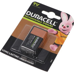 DURACELL niķeļa-metāla hidrīda akumulatoru 9V/HR22/9-Volt/056008 9 V bloks 150mAh