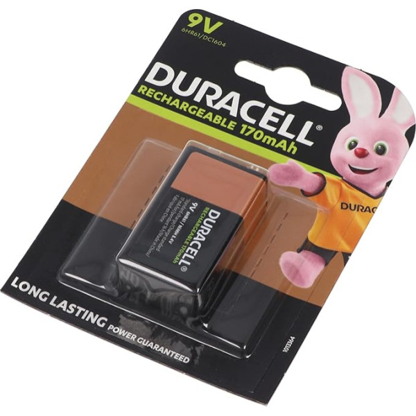 DURACELL niķeļa-metāla hidrīda akumulatoru 9V/HR22/9-Volt/056008 9 V bloks 150mAh