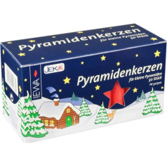 JEKA Pyramidenkerzen klein, rot ca. 14 x 74 mm 50 Stück/Pack, Weihnachtskerzen, Adventskerzen, Christbaumkerzen, Baumkerzen, Kerzen Unparfümiert