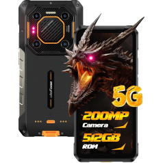 Ulefone Armor 26 Ultra WT āra viedtālrunis, 24 GB RAM + 512 GB ROM, 200 MP + 50 MP kamera, 15600 mAh akumulators ar 6,78 collu ekrānu, 5G izturīgs mobilais tālrunis, Android 13 / IP68