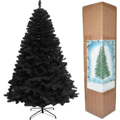 SHATCHI Künstlicher Weihnachtsbaum, 180 cm, Schwarz