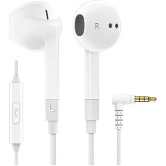 LUDOS Ferox In-Ear austiņas ar kabeli un mikrofonu, In-Ear austiņas, 3,5 mm Jack Plug austiņas, bagātīgas basa austiņas, austiņas iPhone, iPad, Huawei, Samsung