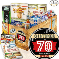 ostprodukte-versand Oldtimer 70 DDR Ostpaket Dzimšanas dienas dāvanu komplekts Vecmāmiņa Ostprodukte dāvanu komplekts