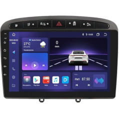 Android 12 Auto radio 9 collu skārienjūtīgais ekrāns 8 kodolu 4GB + 32GB priekš Peugeot 308 308SW 1 2007-2015/Peugeot 408 1 2012-2020/Peugeot CRZ WiFi CarPlay/Android Car Bluetooth 4G LTE RDS SWC Bluetooth 5.0 (pelēks)