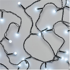 EMOS Cherry LED pasaku gaismiņas iekštelpām un ārpus telpām, 8 m garas Ziemassvētku pasaku gaismiņas ar 80 LED diodēm lodes formā, diametrs 1 cm, 8 gaismas režīmi, barošanas avots un transformators, ballītēm, Ziemassvētkiem,