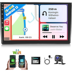 CAMECHO 2+64G Android 13 auto radio priekš Audi A4 S4 RS4 8E B6 B7 2000-2009 ar Carplay Android Car, 9 collu ekrāns Double DIN ar Sat Nav Bluetooth WiFi HiFi FM + AHD atpakaļgaitas kamera