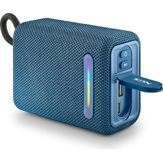 NGS Roller Furia 1 Blue - pārnēsājams skaļrunis ar Bluetooth tehnoloģiju, RGB apgaismojumu, IPX6 ūdensizturīgs, 15 W, True Wireless, USB, akumulatora darbības laiks 9 stundas, zils