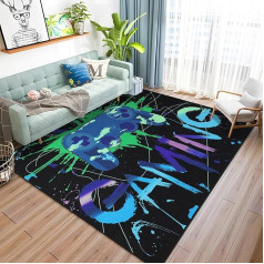 Capslpad Game Controller Area Rug 150 x 200 cm Neslystantis spalvingas žaidimų kilimėlis Trumpas Pile Printed Gamepad Rugs Washable Children's Rugs Area for Gamers Boys Teen Bedroom Living Room Decor