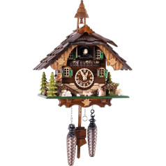 Melnā meža pils kukainīšu pulkstenis Saint Bernard Chalet kvarca mehānisms Augstums 32 cm