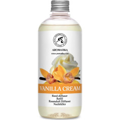 Vanilla Cream - 500 ml - Uzpildes flakons smaržu difuzoram - Smaržas smaržas - Uzpildes flakons smaržu difuzoram - Reed Diffuser Refill - Telpu smaržas - Telpu smaržas - Uzpildes flakons - Uzpildes flakons - Gaiss istabā - Vaniļa