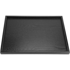 Koka servēšanas paplāte Premium dabīgā masīvkoka taisnstūra formas tējas un kafijas uzkodas ēdienu pasniegšanas paplāte restorāna paplāte (36 x 27 cm)