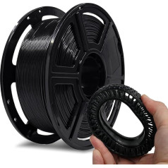 Flashforge PLA elastīgs 3D printeru filaments, 3D drukāšanas filaments, 1 kg spole, izmēru precizitāte +/- 0,02 mm, videi draudzīgs, bez dūmiem un smakām (melns, elastīgs PLA)