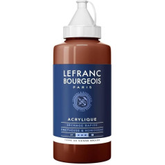 Lefranc Bourgeois 300355 Fine akrila krāsa - Burnt Umber, 750 ml pudele, krēmveida akrila krāsa, ūdens bāzes, ātri žūstoša, gaismas izturīga, ūdensizturīga