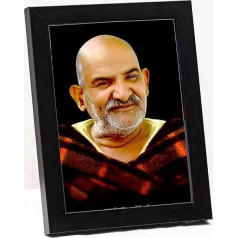 zig zag Neem Karoli Baba mazs 6 x 8 collu akrila sienas / galda rāmis melns