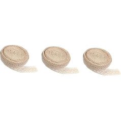 Operitacx 3 gabali Scrapbook Embellishments Bridal Lace Trim Dāvanu makrame aizkari Šūšana Bow Logu aizkari Mežģīnes Darbs Tamborēšana Mežģīnes lentes Aksesuāri Aizkaru Appliques Dekorēt