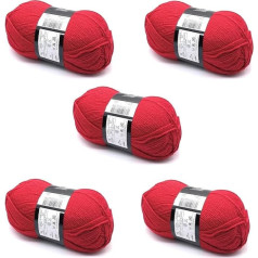 Cygnet Red 5 x 100 g dvigubos mezgimo vilnos - Cherry