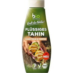 biozentrale Liquid Tahin | 310 g | vegāns un bez lipekļa | izspiežamā pudelē, sakošļāt un gatavs | olbaltumvielu avots | kā papildinājums bļodiņām vai uzlabotiem mērcēm