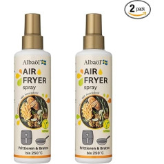 Albaöl - Gaisa fritēšanas aerosols, 2 x 190 ml pudelītes, piemērots visām karstajām gaisa fritēm un citām ēdienu gatavošanas vajadzībām temperatūrā līdz 250°C (2)