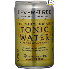 Fever Tree Premium Indijas tonizējošais ūdens kārbās 8 x 150 ml