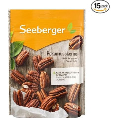 Seeberger pekanriekstu riekstiņu kodoli, 15 gabaliņu iepakojumā: lieli, nesadalīti un kraukšķīgi, svaigi, dabīgi (15 x 60 g).