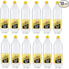 12x Schweppes Tonica Zero tonēts bez cukura PET 1 litrs atsvaidzinošs