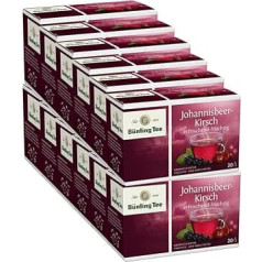 Bünting Tee Currant Cherry 12 Pack - Augļu tēja - 12 x 20 tējas maisiņi