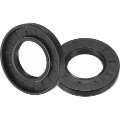 QUARKZMAN Dichtring, TC 30mm x 55mm x 8mm Nitrilkautschuk-Abdeckung Doppellippe mit Feder für mechanische Antriebsachse Lagerwelle, Schwarz 2 Stück