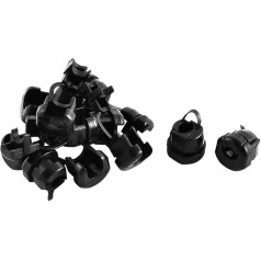 12stk Nylon Flache Kabel Draht Zugentlastung Buchse Tülle 6N-4 schwarz de