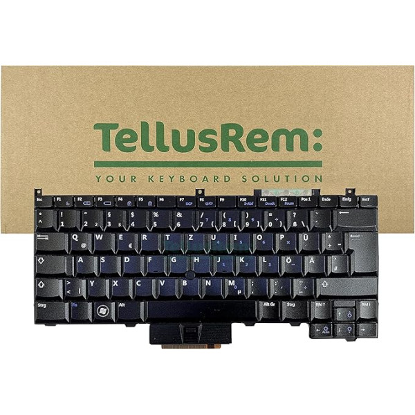 TellusRem Rezerves tastatūra vācu valodā Bez apgaismojuma priekš Dell Latitude E4300, Latitude E4310, Latitude E4200