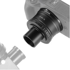 NEEWER EF-M uz T2 adapteris ar 1,25 collu teleskopa adaptera komplektu, T gredzena T stiprinājuma EOS M teleskopa objektīva adapteris, kas saderīgs ar Canon EOS M M2 M3 M5 M6 M10 M50 M100 M200 teleskopisko tālskati, LS-T13