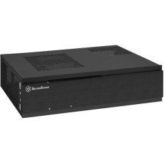 SilverStone SST-ML06B-E - Milo Slim HTPC klusais Mini-ITX datora korpuss, melns