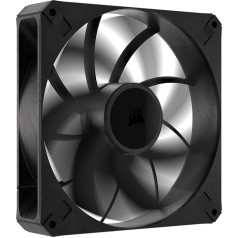 Corsair RS140 MAX 140 mm PWM biezs ventilators - augsts statiskais spiediens - šķidro kristālu polimēra konstrukcija - melns, vienā iepakojumā