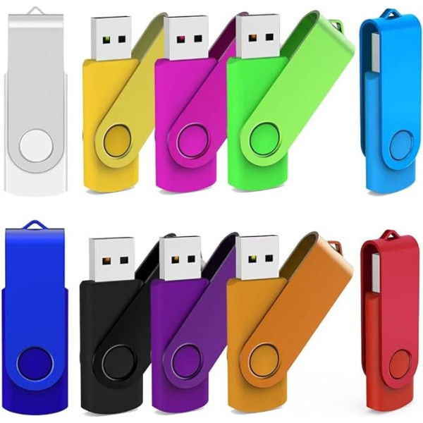 USB zibatmiņas karte 32 GB, MAKACTUA USB zibatmiņas disks 2.0 Memory Stick 32 GB USB zibatmiņas diski Swivel Flash Drive Memory Stick Vairākas krāsas