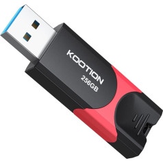 USB atmintinė 256 GB USB 3.0, KOOTION USB atmintinė 256 GB, slankiojanti USB 3.0 atmintinė, duomenų saugykla, unikali atmintis, juoda/raudona