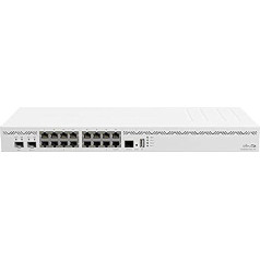 MikroTik CCR2004-16G-2S+ 16 gigabitu Ethernet kabeļu maršrutētājs - balts