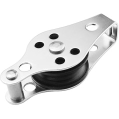 CekoCk Riemenscheibenseil Riemenscheiben for Draht, Rillenrad-Riemenscheibe, Edelstahl 316, Einzelrad-Schwenk-Hebeblöcke, Seilrolle, Lager-Hebewerkzeuge for 2 mm bis 8 mm Seil