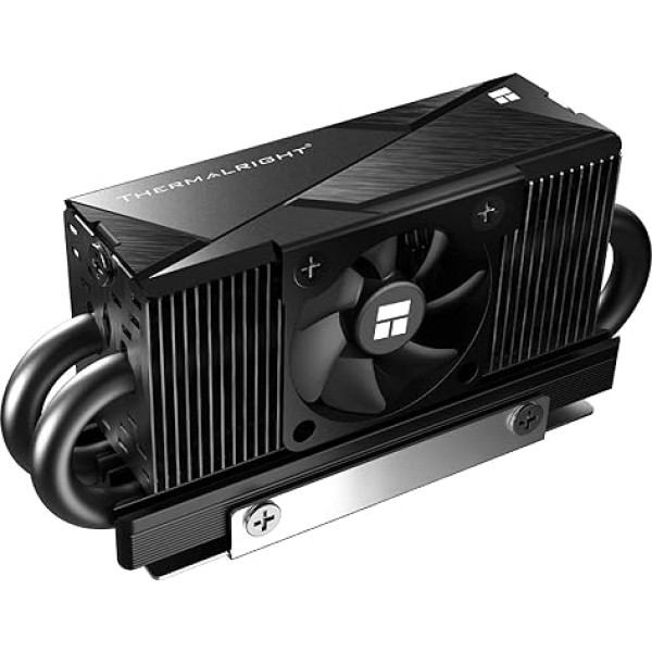 Thermalright HR10 2280 PRO Black SSD Heatsink, divpusējs radiators, ar mazu un ātru PWM ventilatoru, termiskais silikona spilventiņš 2280 SSD datoriem un datoriem, galddatora augstas veiktspējas SSD dzesētājs