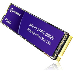 PHIXERO P5000 NVMe SSD 2TB PCIe Gen 4.0 x4 M.2 SSD 2280 Ātrums līdz 5200MB/s Iekšējais cietvielu disks klēpjdatoriem, universālajiem datoriem, galddatoriem, datoriem, spēlēm, dizainam un renderēšanai