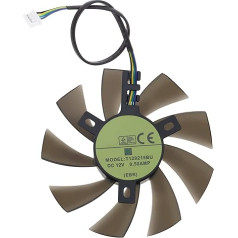 The Lord of the Tools 4 Pin Two Ball Bearing Graphics Card Cooler Fan 0.5A 12V Compatible with Zotac GTX 1060 3GB/1060 Mini Graphics Card Datoru komponenti