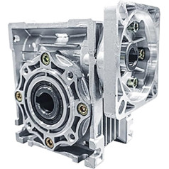 UOUOBEAR 5: 1-100:1 RV40 Minderer Schneckengetriebe Quadratischer Flansch NMRV040 Minderer Eingangsloch 14mm Ausgangswellenloch 18mm for 60mm Servomotor(Ratio 5 to 1)