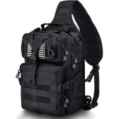 HAOMUK taktiskā Sling Bag Pack Militārās Rover plecu Sling Sling mugursoma EDC Molle uzbrukums Range Bag