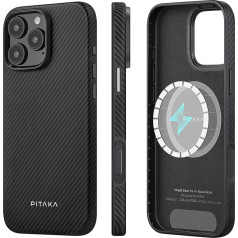 pitaka korpuss iPhone 16 Pro Max, magnētiskais aizsargvāciņš ar pilnu aizsardzību, saderīgs ar Magsafe, plāns, pilnībā aizsargājošs mobilo tālruņu korpuss, izgatavots no aramīda šķiedras un TPU, militāra aizsardzība