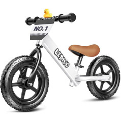 Kleinkind Laufrad 2 Jahre alt, Alter 18 Monate bis 5 Jahre alt, 12 Zoll Push Balance Bike mit individuellem Platte (3 Sets Aufkleber enthalten), Geschenk Fahrrad für 2-3 Jungen Mädchen