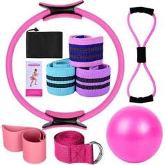 Solinder Butt Bands Butt Lift Sievietes Jogas komplekti sievietēm Pilates aprīkojums Mājas Pilates Magic Ring Booty Bands vingrinājumiem Glute Jogas bumba 25cm attēls 8-Wider